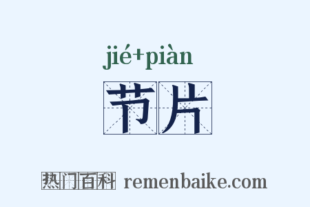 节片是什么意思的图片